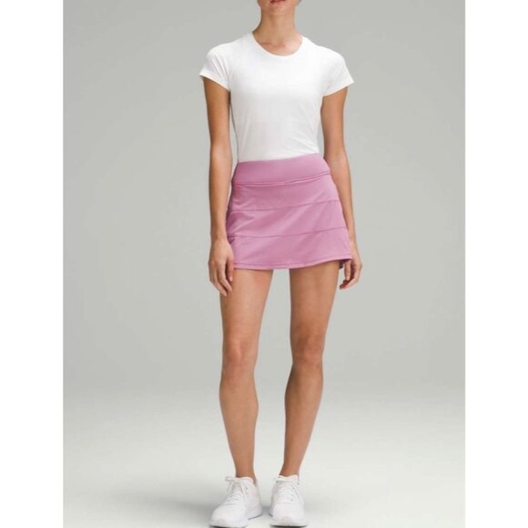 Lululemon Skirt New Size 2 Long Pace Rival Mid-Rise Athletic Skort Velvet Dust - Picture 12 of 15